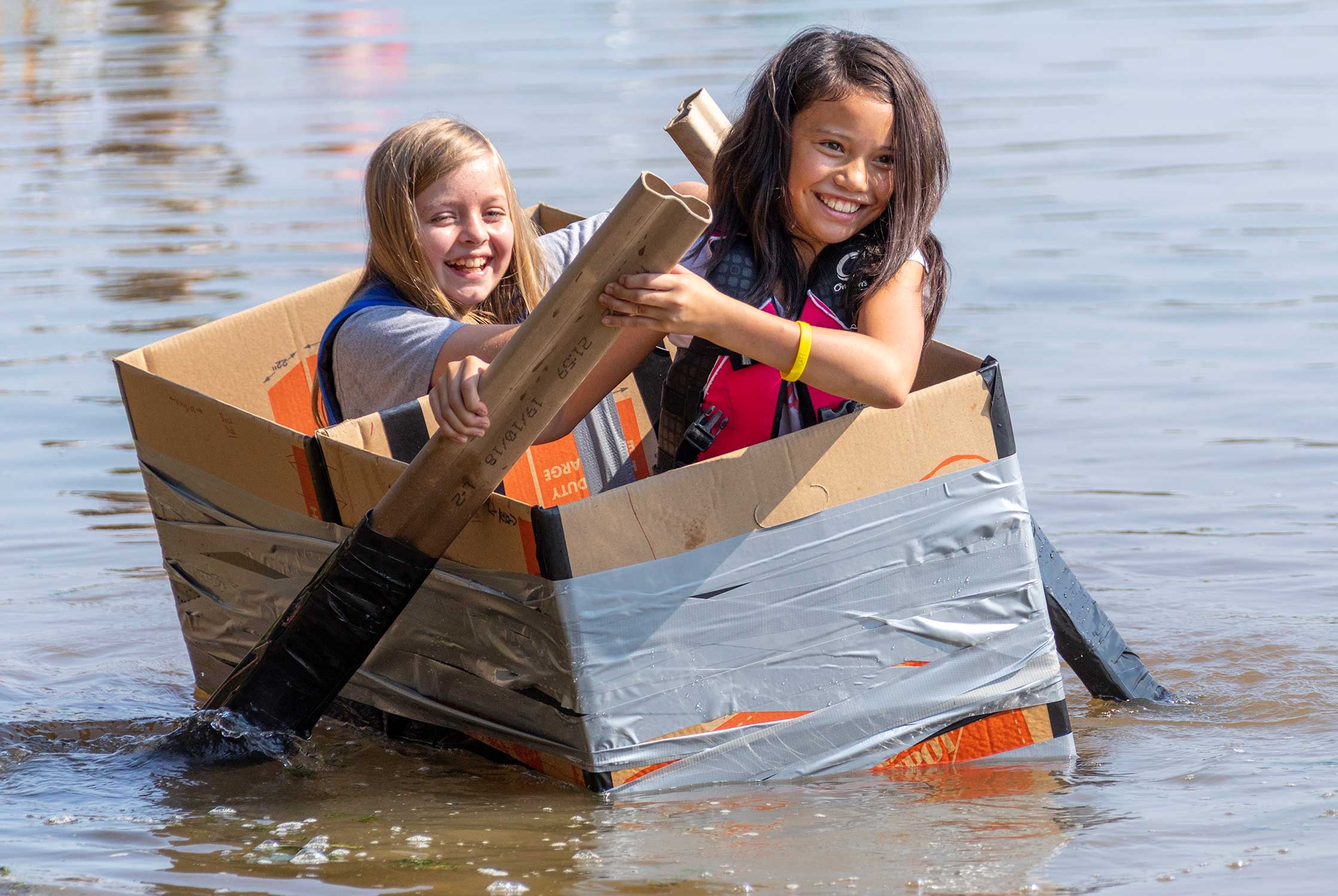 GHC partners with Floyd County Schools to host second annual cardboard boat  challenge