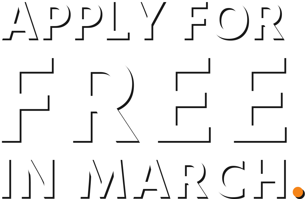 Apply for Free in March.